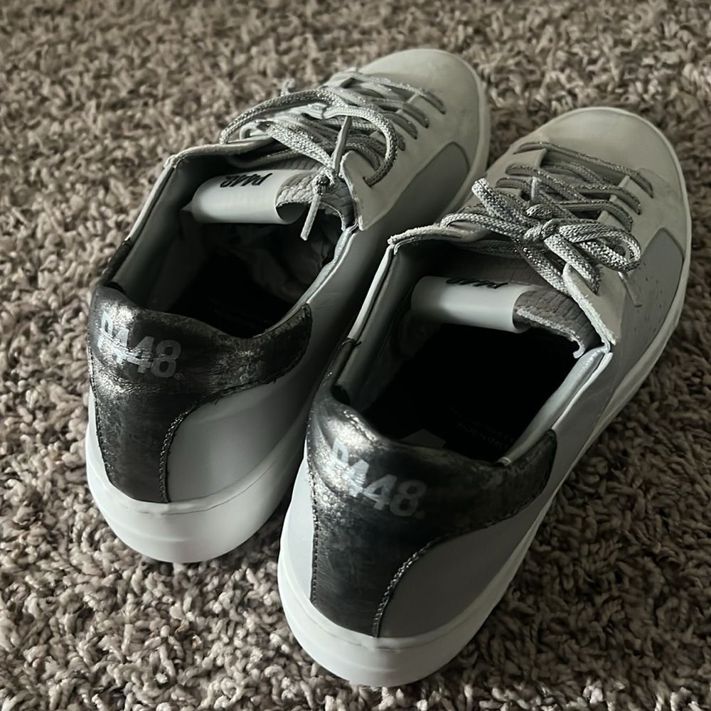 P448 Thea Low Top Leather Lace-Up Platform Sneakers Size EU 40 US 9.5 - Picture 6 of 11